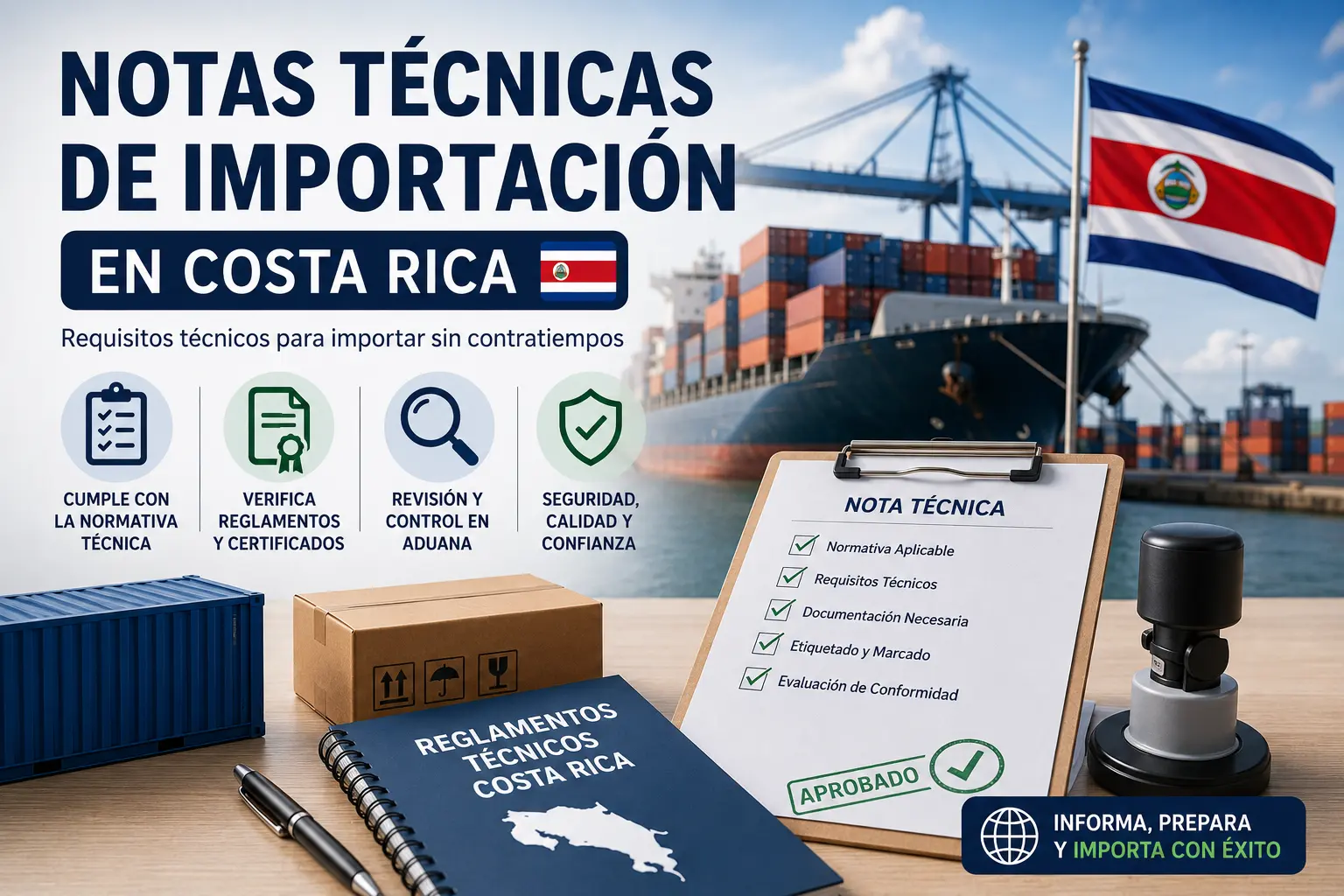 Notas técnicas de importación en Costa Rica